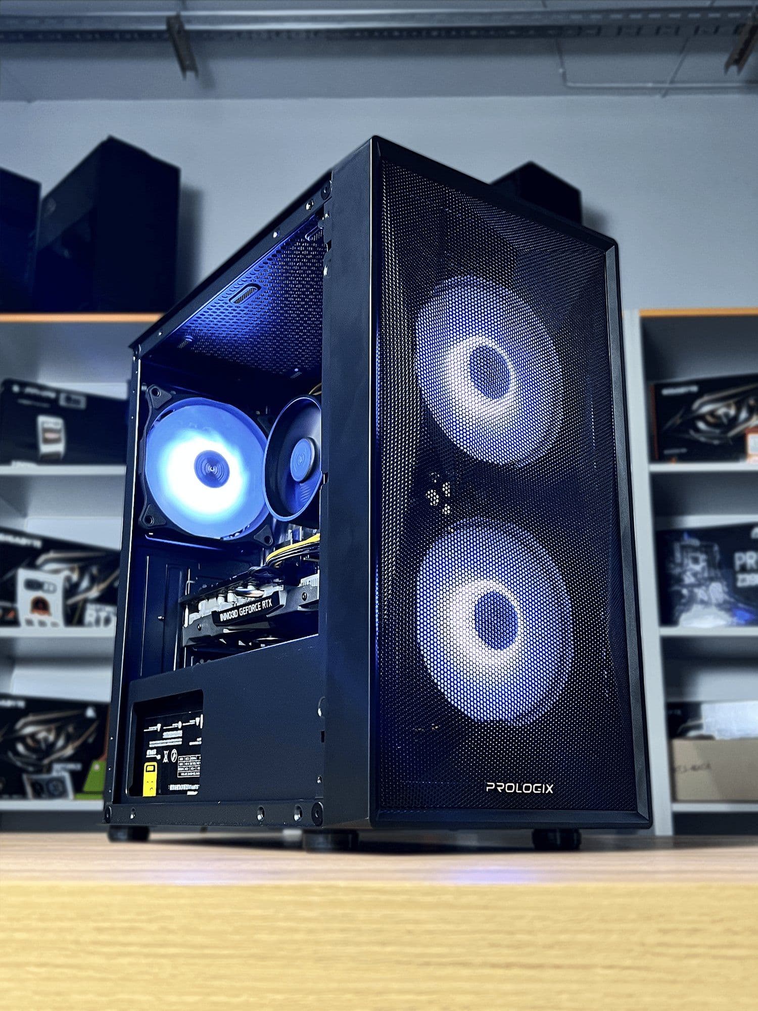 Ігровий Комп'ютер ПК GeForce Ryzen 5-1600 (Socket AM4, 12T, 3.6 ГГц) / AMD Radeon RX 5700 8GB GDDR6 / RAM 16GB DDR4 3200MHz / 128GB ssd / 500 GB hdd/ PSU 600+W / Prologix e102